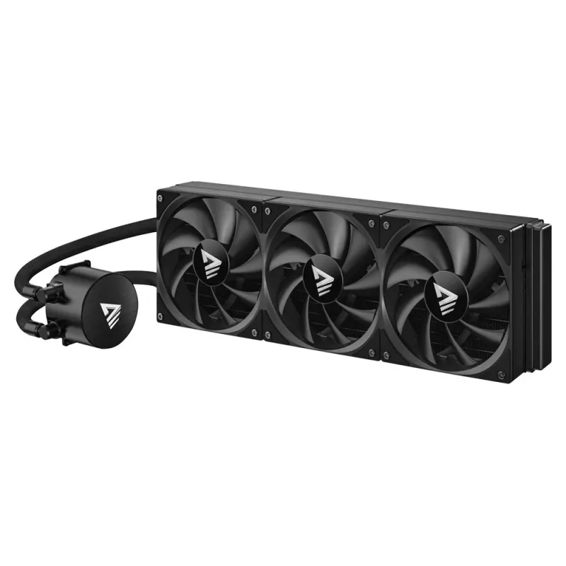 Flüssigkeitskühlungsset SAVIO NOX 360 mm (3×120-mm-Lüfter, Kupferboden, Aluminium-Radiator) Schwarz, 600–1800 U/min