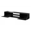 TV-Schrank Cama Meble SLIDE 200K — 200x40x37 cm, glänzend schwarz, Spanplatten-Oberseite