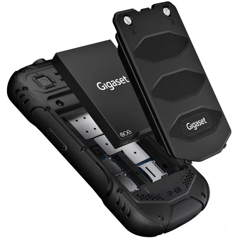 Gigaset GLX 8 Active Duo schwarz - Mobiltelefon - 2.500 mAh (L36853-H1223-R101)
