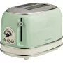 Ariete 155 Design 2-Scheiben-Toaster mit Sandwichkörben, 6 Bräunungsstufen, 810 W, Edelstahlgehäuse, herausnehmbare Krümelschublade, Pastellgrün