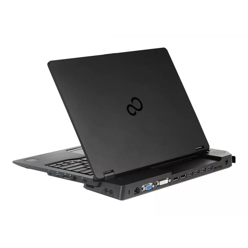 Dockingstation FUJITSU CF-WEB301WA für Panasonic-Laptops – VGA, RJ-45, 4× USB 2.0, 3,5 mm, Kensington, Schwarz