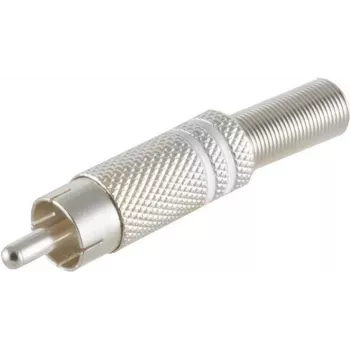 RCA (Cinch) Stecker ShiverPeaks 52000-W — Metallgehäuse, 6 mm, weiß