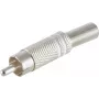 RCA (Cinch) Stecker ShiverPeaks 52000-W — Metallgehäuse, 6 mm, weiß