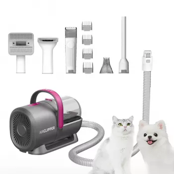 PETKIT DT5-EU Staubsauger und Haarschneider für Katzen und Hunde, schwarz/lila
