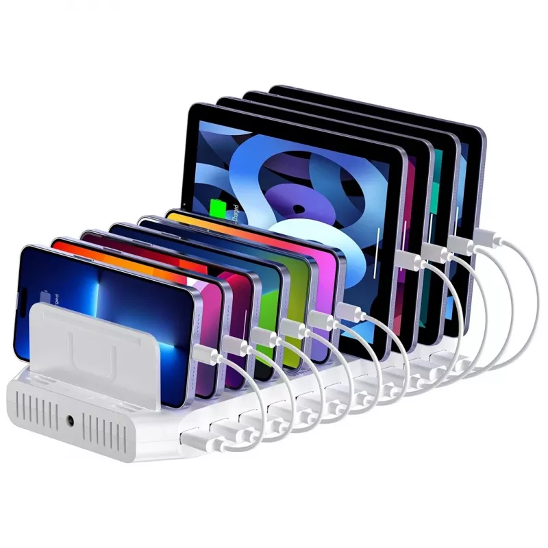 Unitek Ladestation 10X USB 2.4A 60W Weiß