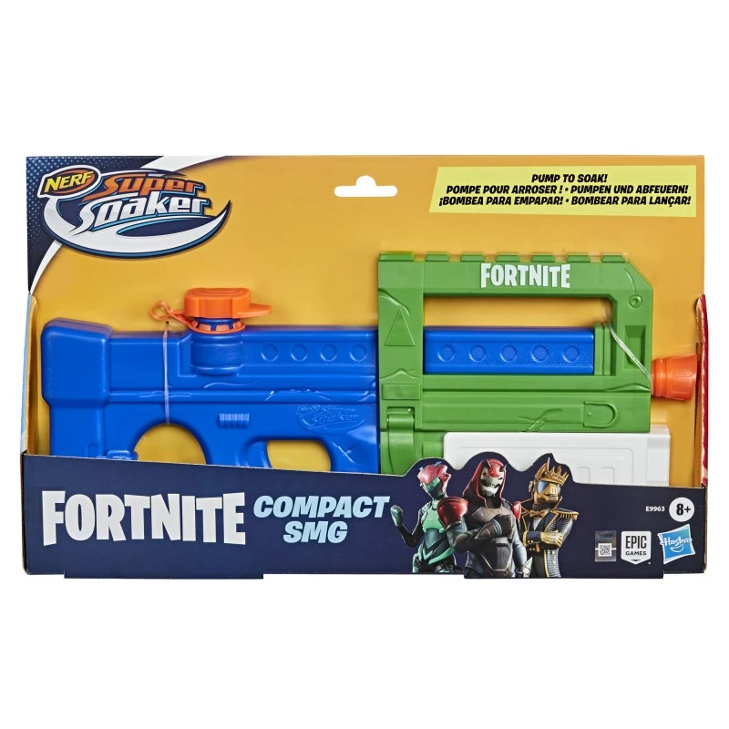 Wasserblaster NERF Super Soaker Fortnite Compact SMG 2023 Modell (Spielzeug-Wasserpistole)