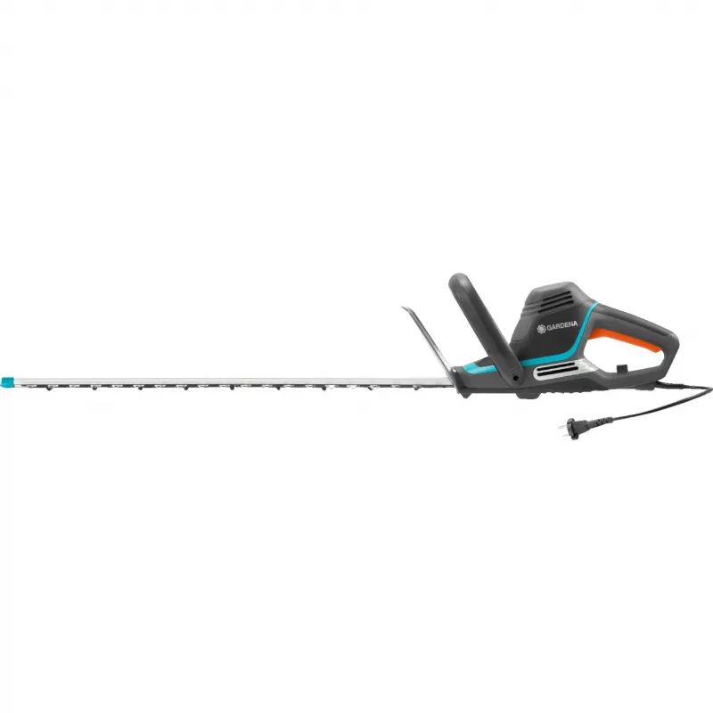Gardena Elektro-Heckenschere PowerCut 700/65, 65 cm, Doppelmesser, 2,7 cm, Orange, Schwarz, Blau, 3,1 m/s², 87 dB