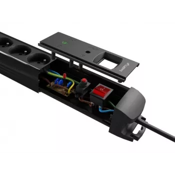 Steckdosenleiste Lanberg SP1-05F-0150-BK 1,5 m 5 AC-Anschlüsse Innenbereich Schwarz