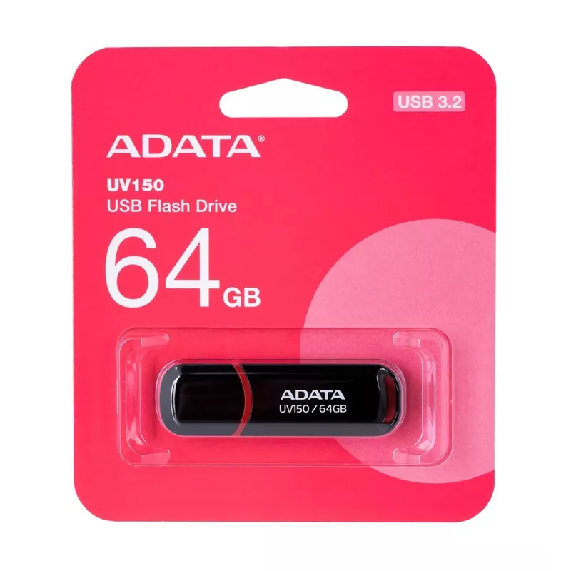 ADATA 64GB DashDrive UV150 USB-Flash-Laufwerk USB Typ-A 3.2 Gen 1 (3.1 Gen 1) Schwarz
