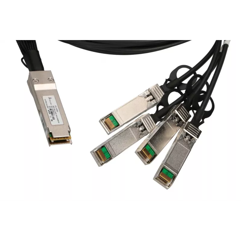 QSFP+ DAC-Kabel Extralink 40 Gbit/s auf 4×10 Gbit/s, 3 m, 30AWG, QSFP+ Stecker–Stecker