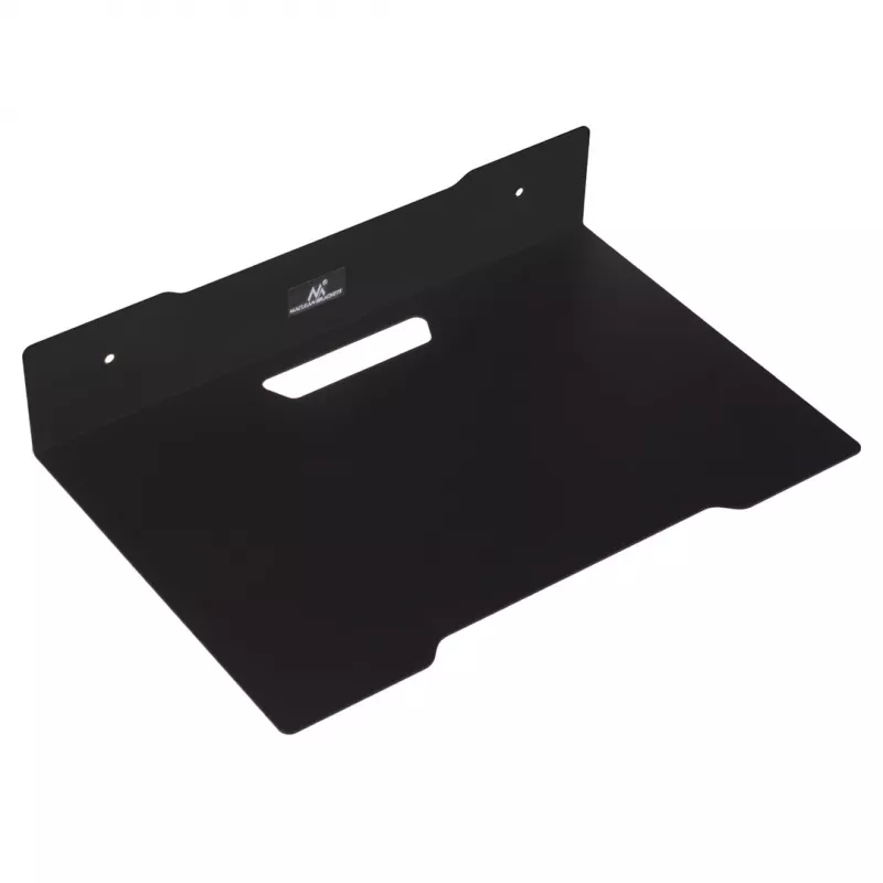 Wandregal für Decoder MACLEAN MC-122, Stahl, schwarz, max. Belastung 5 kg, Lochabstand 219 mm