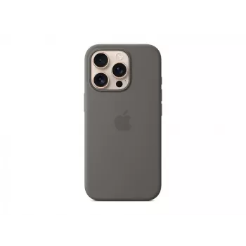 Apple iPhone 16 Pro Silikon Case mit MagSafe - Steingrau