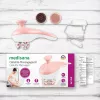 Handrollmassagegerät Medisana AC 950 — kabellos Li‑Ion, 2 Leistungsstufen, ergonomische Griffe, 381 g, roségold/weiß