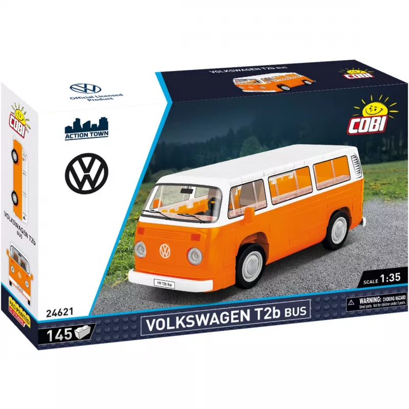 Modellbausatz Cobi Volkswagen T2b Bus orange, Maßstab 1:35, Bausatz