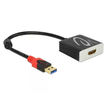Videokabel-Adapter DeLOCK 62736 USB Typ-A auf HDMI 0,2 m Schwarz