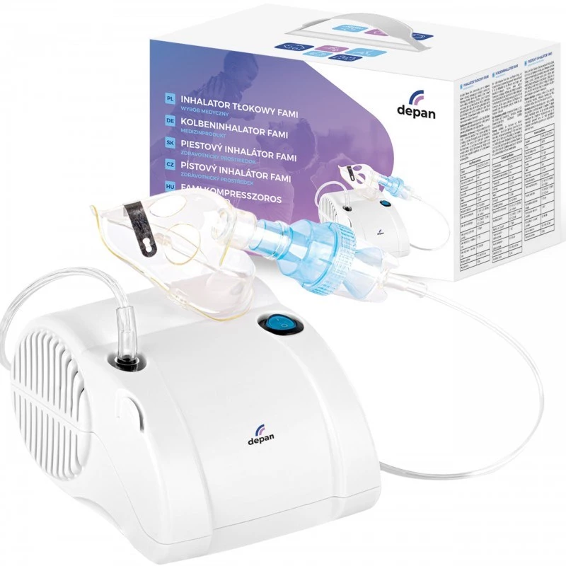 Inhalator HELBO leiser Kolbenkompressor mit zwei Masken