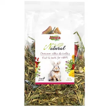 ALEGIA Obst & Kräuter für Kaninchen - Leckerli für Kaninchen - 130 g