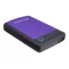 StoreJet 25H2 2.5 inch portable HDD 2TBUSB 3.0 Shockproof with Dark grey silicon cover and purple cover one touch Auto-Backup button