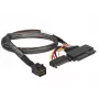 Delock Kabel SFF-8643 Stecker > U.2 SFF-8639 Buchse + SATA Stromanschluss 50 cm (84819)