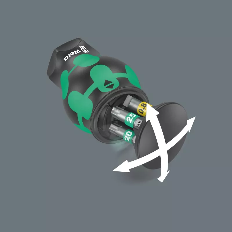 Kraftform compact Stubby Magazin 1 Bit-Set (schwarz/grün, 7-teilig)