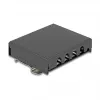 DELOCK Blindabdeckung 4-Port für Keystone-RJ-Module, schwarz, Metall – Tisch-/Wand-/Hutschienenmontage