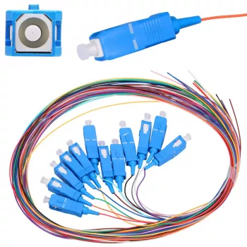 Pigtail-Set SC/UPC Singlemode Extralink G.657A1 900 µm 1 m 12 Stück 12 Farben