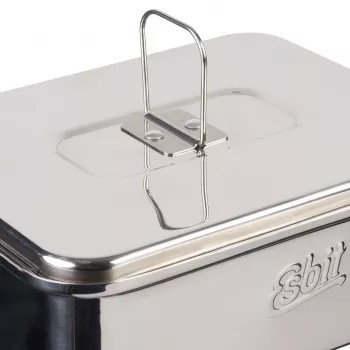 Camping-Kochset ESBIT CS1100ST — Aluminium und Edelstahl, 1,1 L, 659 g, Schwarz/Silber