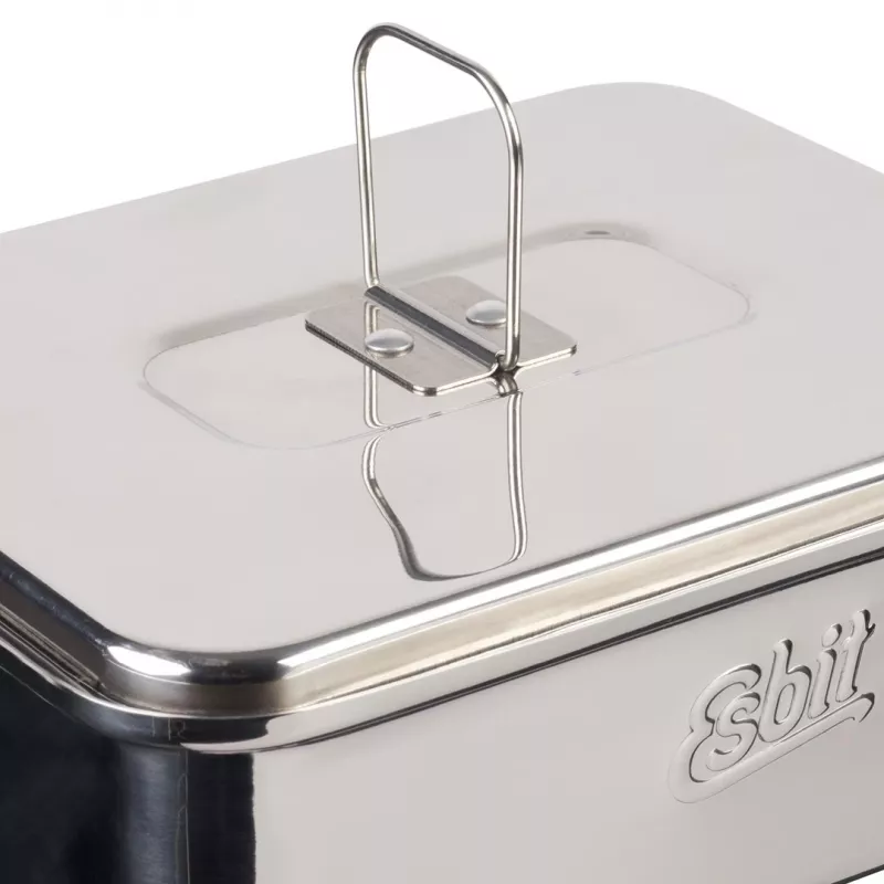 Camping-Kochset ESBIT CS1100ST — Aluminium und Edelstahl, 1,1 L, 659 g, Schwarz/Silber