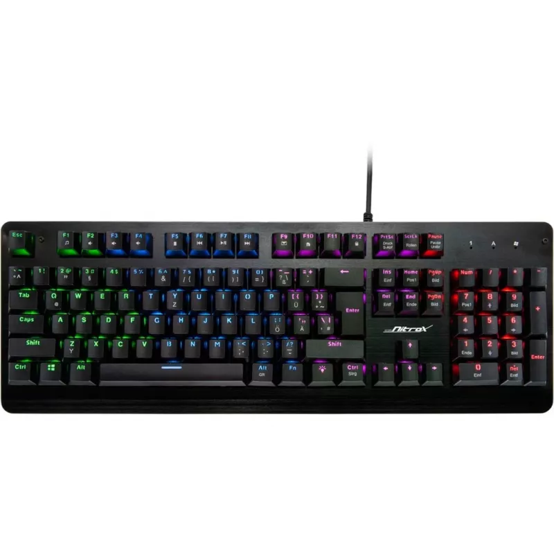 Inter-Tech NK-2000ME Tastatur USB QWERTZ Schwarz (88884100)