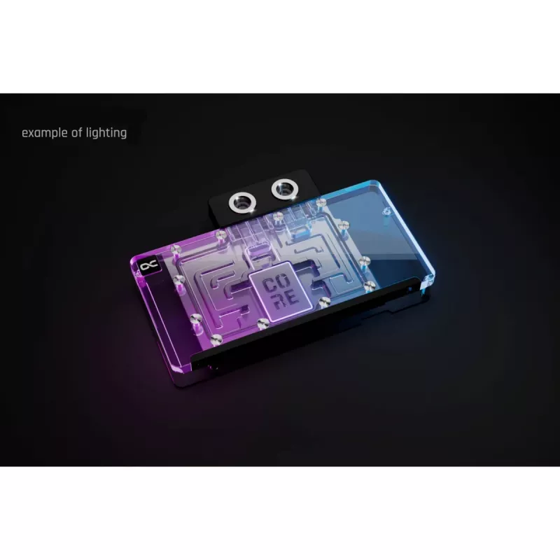 Grafikkarten-Wasserkühler Alphacool Core RX 9070 XT Hellhound+ Transparent Chrome mit Backplate