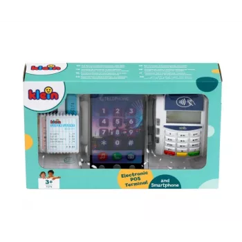 Spiel-Zahlungsterminal KLEIN 172740 mit Smartphone-Zubehör für Rollenspielsets