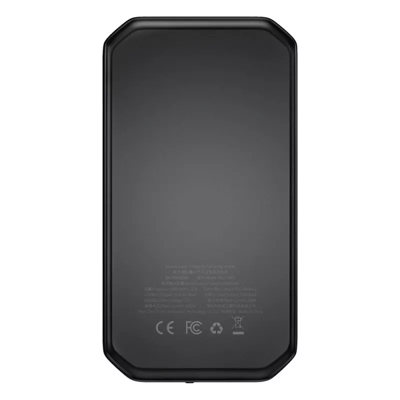 Baseus BS-CH001 - Starthilfegerät, Booster 10000 mAh 12V (1000 A / 500 A) + Krokodilklemmen (schwarz)