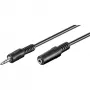 Wentronic Goobay 3,5-mm-Klinkenverlängerungskabel, Schwarz, 2 m - Klinkenstecker 3,5 mm (3-polig, Stereo) > Klinkenbuchse 3,5 mm (3-polig, Stereo) (50431)