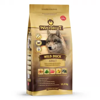 WOLFSBLUT Wild Duck Ente mit Kartoffeln - Trockenfutter für Hunde - 12,5kg