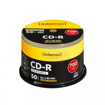 CD-R Intenso 1801125 700 MB 52x Printable 50 Stück Spindel