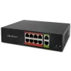 Netzwerk-Switch QOLTEC FAST Ethernet PoE 8xRJ45 mit 2xRJ45 Uplink