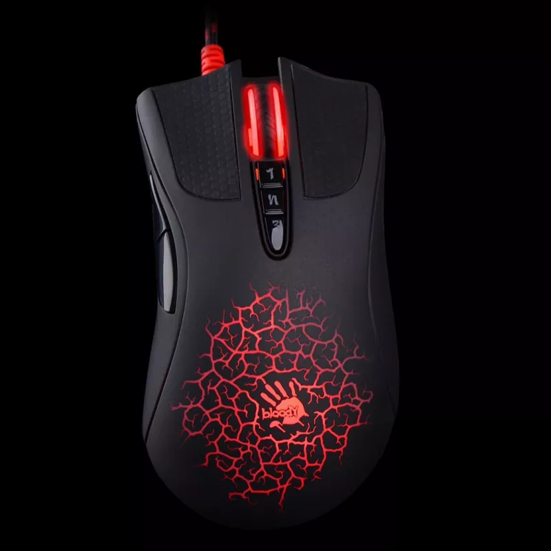 BLOODY A90 Maus Gaming Rechtshänder USB Typ-A Optisch 6200 DPI