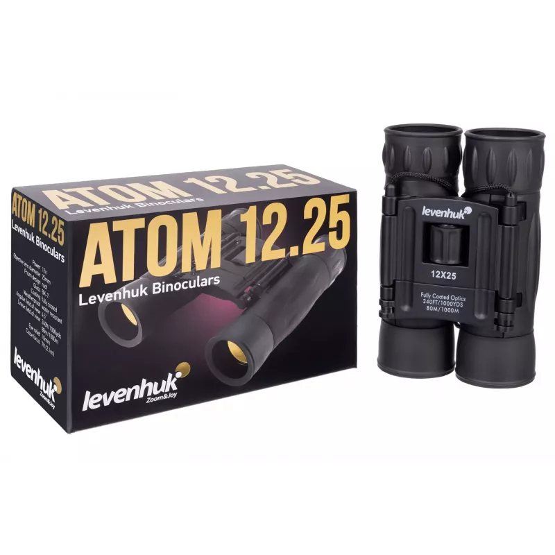 Levenhuk Atom 12x25 binocular Roof Schwarz