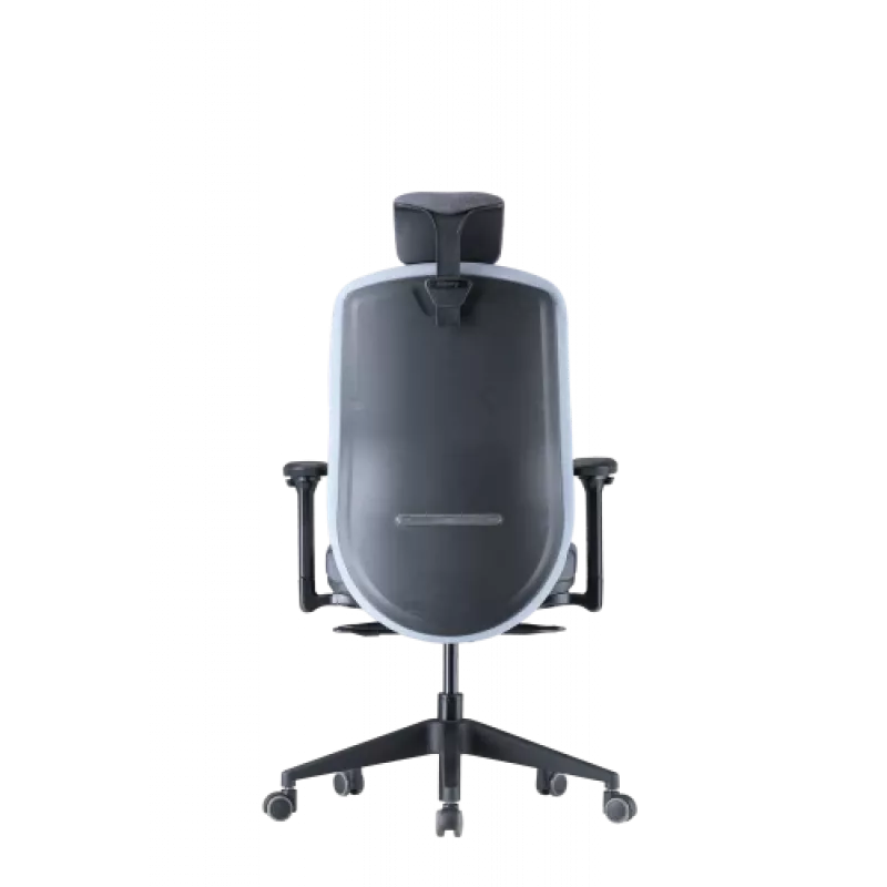 Up Up Athene ergonomischer Bürostuhl Schwarz, Grau + Blauer Stoff