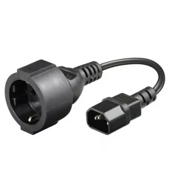 Microconnect PE130075 Stromkabel Schwarz 0,23 m C14-Kupplung