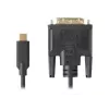 Videokabel-Adapter LANBERG CA-CMDV-10CU-0030-BK, USB Type-C auf DVI-D, 3 m, schwarz