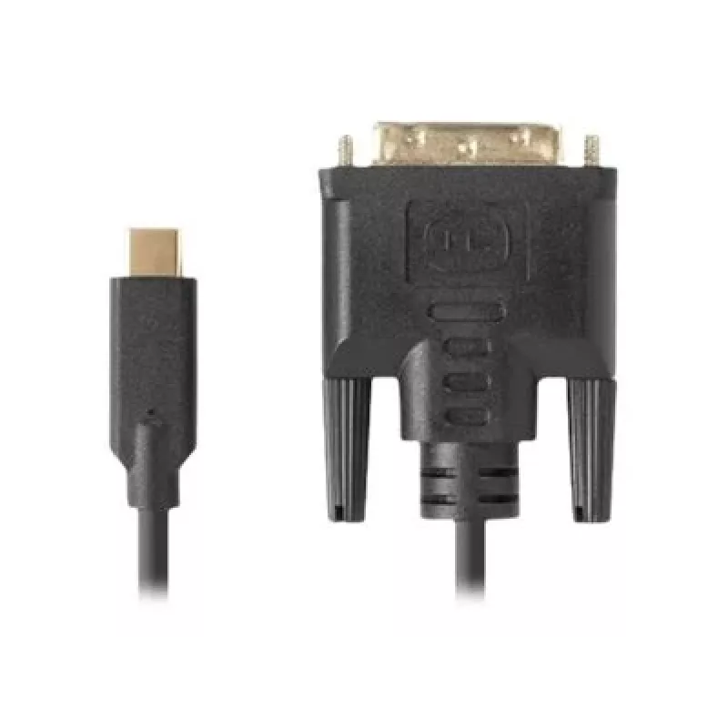 Videokabel-Adapter LANBERG CA-CMDV-10CU-0030-BK, USB Type-C auf DVI-D, 3 m, schwarz