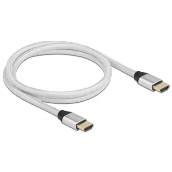 HDMI-Kabel DeLOCK Ultra High Speed 48 Gbit/s 8K 60 Hz Silber 1 m