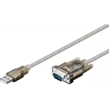 Wentronic Goobay USB Seriell RS232 Konverter, 1,5 m - USB 2.0-Stecker (Typ A) > D-SUB/RS-232-Stecker (9-polig) (68875)
