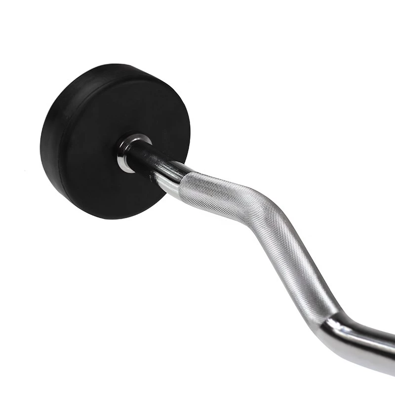 HMS GSL15 feste Hantel / gummierte gebrochene Stange 15 kg
