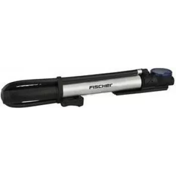 Mini-Pumpe fischer fahrrad 85584 — Aluminium-Handpumpe, kompakt schwarz