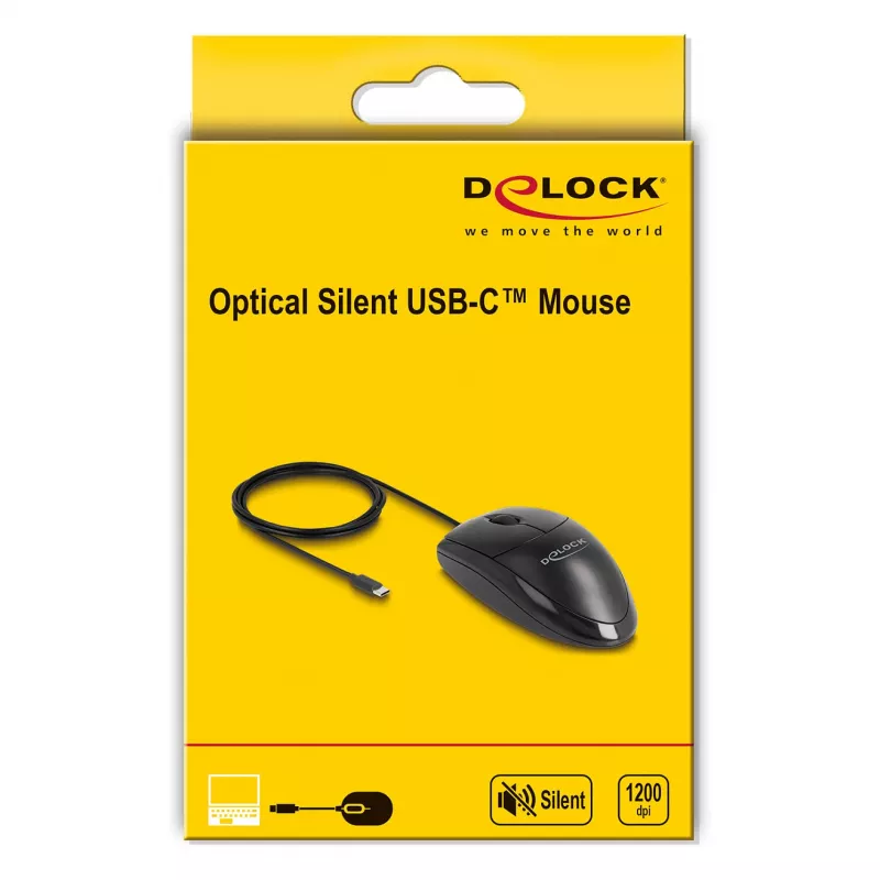 Maus DeLOCK 12114 USB Typ-C Optisch Beidhändig
