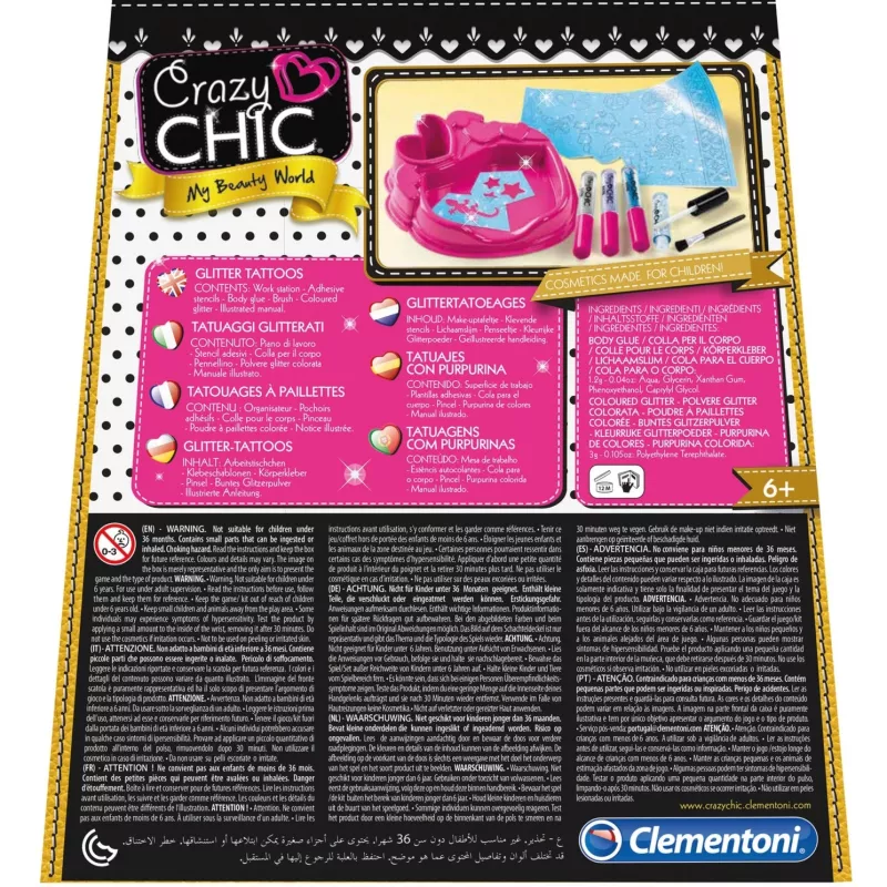 Clementoni Crazy Chic, Mehrfarbig, 6 Jahr(e), Blau, Grün, Silber, 55 mm, 230 mm, 250 mm