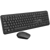 Kabelloses Tastatur-Maus-Set CANYON CNS-HSETW02-UK/US Schwarz Velvet — kompaktes kabelloses Kombi-Set mit USB-Empfänger