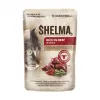 Nassfutter für Katzen SHELMA Multipack 4×85 g – Alleinfuttermittel für ausgewachsene Katzen, Huhn, Pute, Rind, Ente, getreidefrei